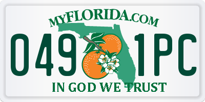 FL license plate 0491PC
