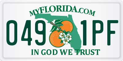 FL license plate 0491PF