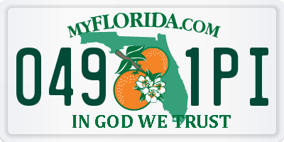FL license plate 0491PI