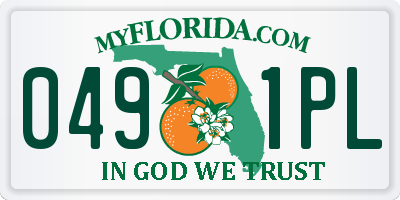 FL license plate 0491PL