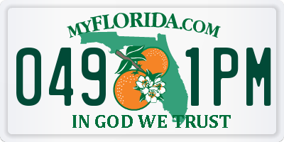 FL license plate 0491PM