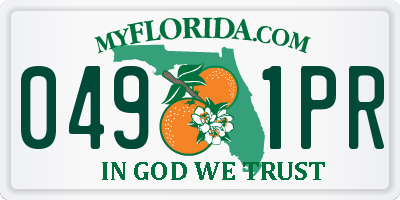 FL license plate 0491PR
