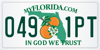 FL license plate 0491PT