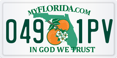 FL license plate 0491PV