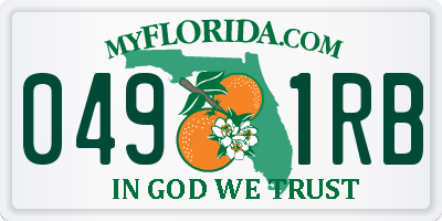 FL license plate 0491RB