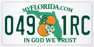 FL license plate 0491RC