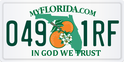 FL license plate 0491RF