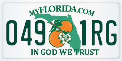 FL license plate 0491RG