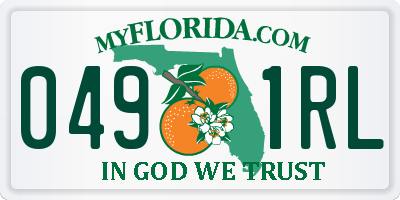 FL license plate 0491RL