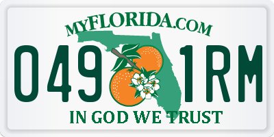 FL license plate 0491RM