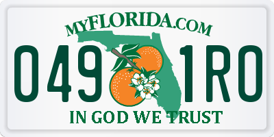 FL license plate 0491RO