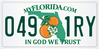 FL license plate 0491RY