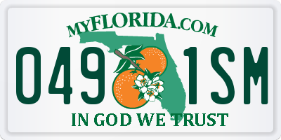 FL license plate 0491SM
