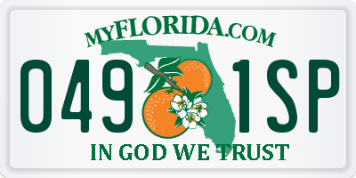 FL license plate 0491SP