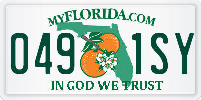 FL license plate 0491SY