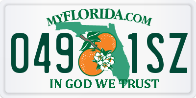 FL license plate 0491SZ