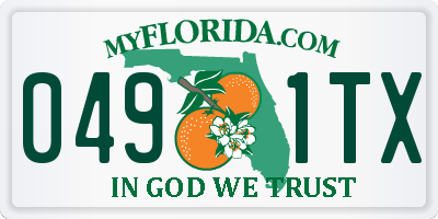 FL license plate 0491TX