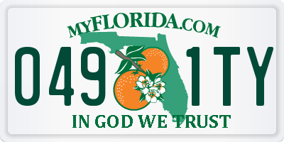 FL license plate 0491TY