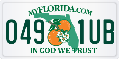 FL license plate 0491UB