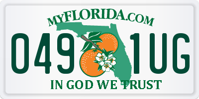 FL license plate 0491UG