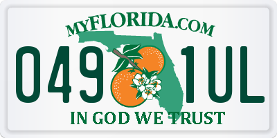 FL license plate 0491UL