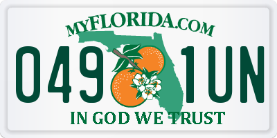 FL license plate 0491UN