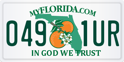 FL license plate 0491UR