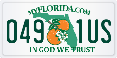 FL license plate 0491US