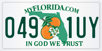 FL license plate 0491UY