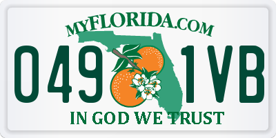FL license plate 0491VB