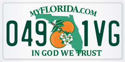 FL license plate 0491VG