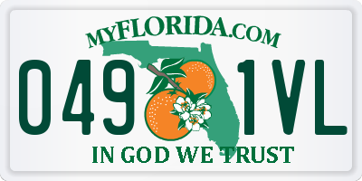 FL license plate 0491VL
