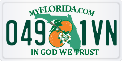 FL license plate 0491VN