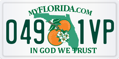 FL license plate 0491VP