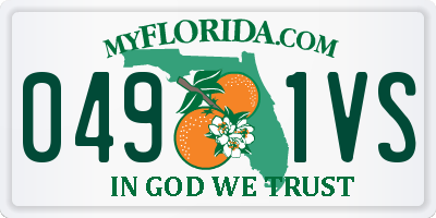 FL license plate 0491VS