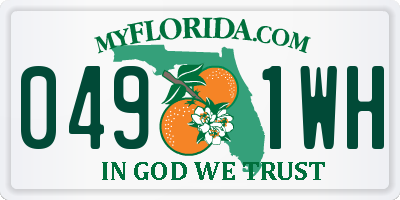 FL license plate 0491WH