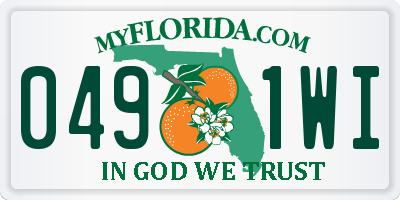 FL license plate 0491WI