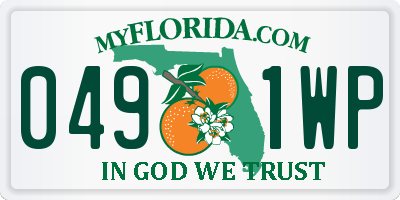 FL license plate 0491WP