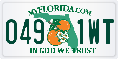 FL license plate 0491WT