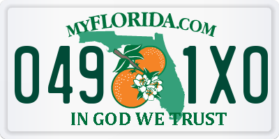 FL license plate 0491XO