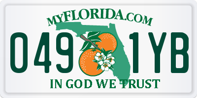 FL license plate 0491YB