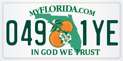 FL license plate 0491YE