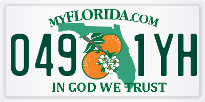 FL license plate 0491YH