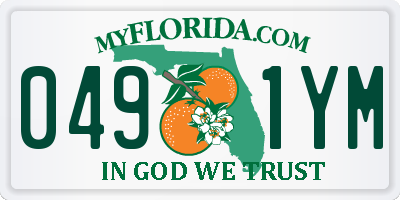 FL license plate 0491YM