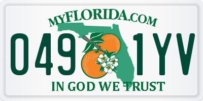FL license plate 0491YV