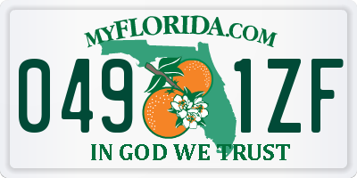 FL license plate 0491ZF