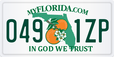 FL license plate 0491ZP