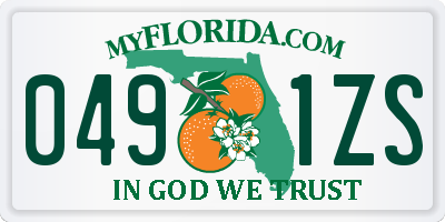 FL license plate 0491ZS