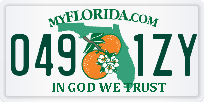 FL license plate 0491ZY