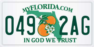 FL license plate 0492AG